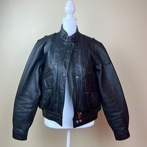 Hein Gericke Vintage Leather  Motorcycle Jacket size 34